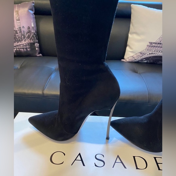 CASADEI OVER THE KNEE SUEDE BOOTS - Picture 5 of 9